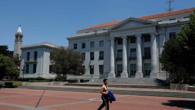 BERKELEY, CALIFORNIA - JUNE 6: A pedestrian walks through Sproul Plaza at the University of California at Berkeley (UC Berkeley) on June 6, 2025, in Berkeley, California. UC Berkeley faculty members and researchers filed a lawsuit against U.S. President Donald Trump and multiple federal agencies earlier this week, challenging the administrationâs broad cuts to university research funding following the recent grant terminations that have halted several projects and resulted in layoffs. Justin Sullivan/Getty Images/AFP (Photo by JUSTIN SULLIVAN / GETTY IMAGES NORTH AMERICA / Getty Images via AFP)