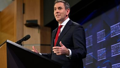 CANBERRA, AUSTRALIA - NewsWire Photos - June 18, 2025: Dr Jim Chalmers MP, Treasurer of Australia addresses the National Press Club of Australia in Canberra on "Our Second Term Economic Agenda". Picture: NewsWire / Martin Ollman