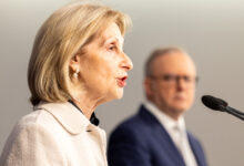 Thursday 10 July 2025: Jillian Segal talks at a press conference in Sydney to discuss Anthony AlbaneseÃs plans to combat anti-semitism Picture Thomas Lisson