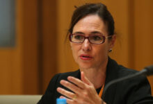 Vicki Thomson appears at an earlier Parliamentary inqury. Picture: Kym Smith