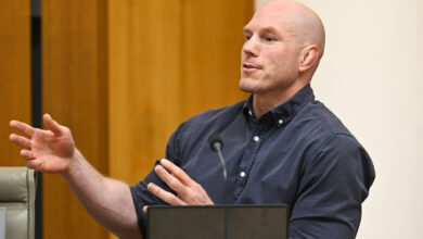 Senator David Pocock quizzed TEQSA about ANU. Picture: Martin Ollman