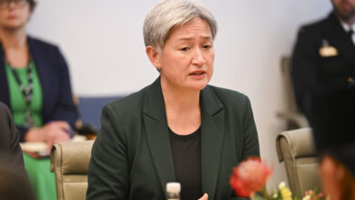 Foreign Minister Penny Wong has accepted 23 recommendations to streamline a scheme to prevent foreign interference. Picture: Martin Ollman