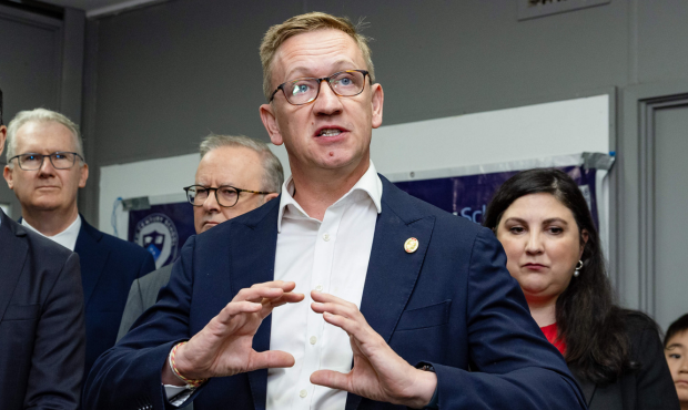 Assistant Minister for Citizenship, Multicultural Affairs and International Education Julian Hill was promoted by Prime Minister Anthony Albanese after the May election. Picture: Jason Edwards