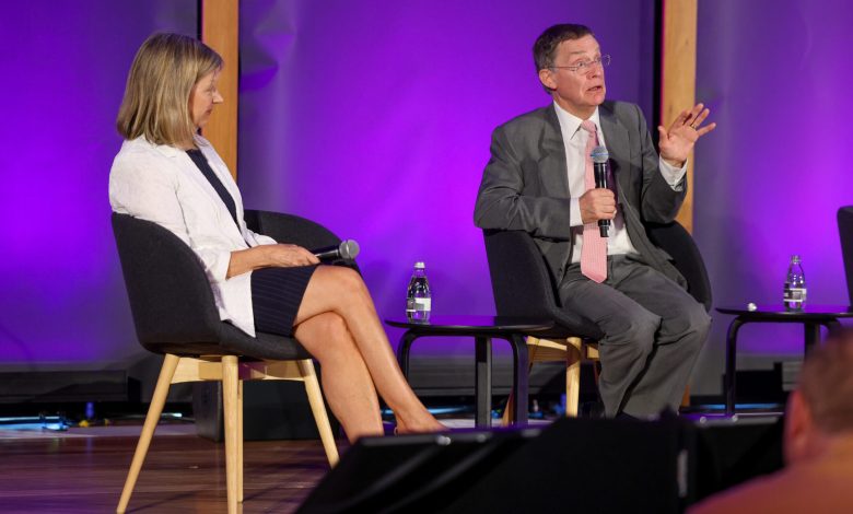 Professor Bartlett and Sir Chris Husbands. Picture: HEDx.