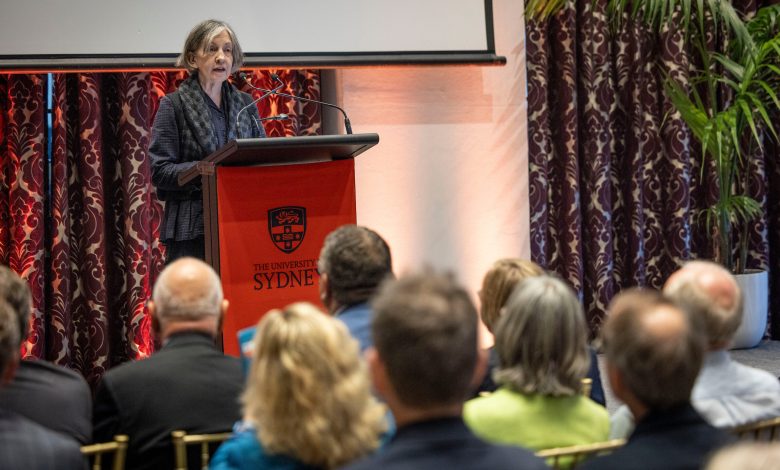 Professor O'Kane delivers the Bradley Oration. Picture: USyd.