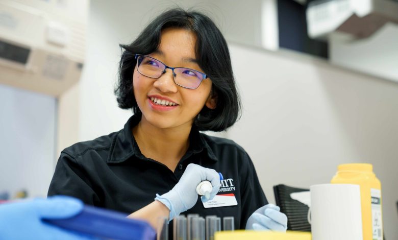 An RMIT student in the earn and learn program. Picture: RMIT.