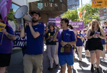 UTS staff strike in November, 2025. Picture: Instagram.